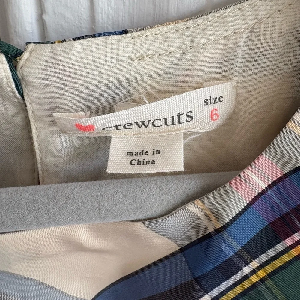 Crewcuts Plaid Party Christmas Dress Size 6